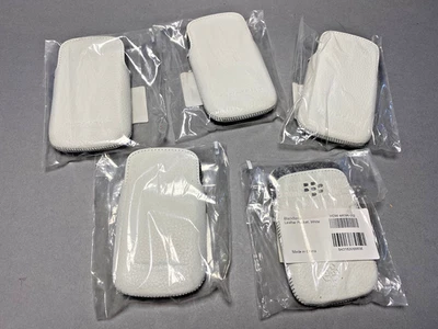 BlackBerry 9720 White Leather Pocket Pouch Case GREAT 4 ART CRAFT SCHOOL PROJECT - Image 1 of 4