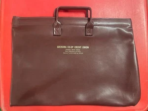 RARE VINTAGE Grenora Credit Union, North Dakota Bank Document Frame Bag Handles - Bild 1 von 12