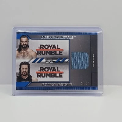 2021 Topps WWE Undisputed - Match-Up Relics Roman Reigns Drew McIntyre MA-DR /25 - Image 1 of 2