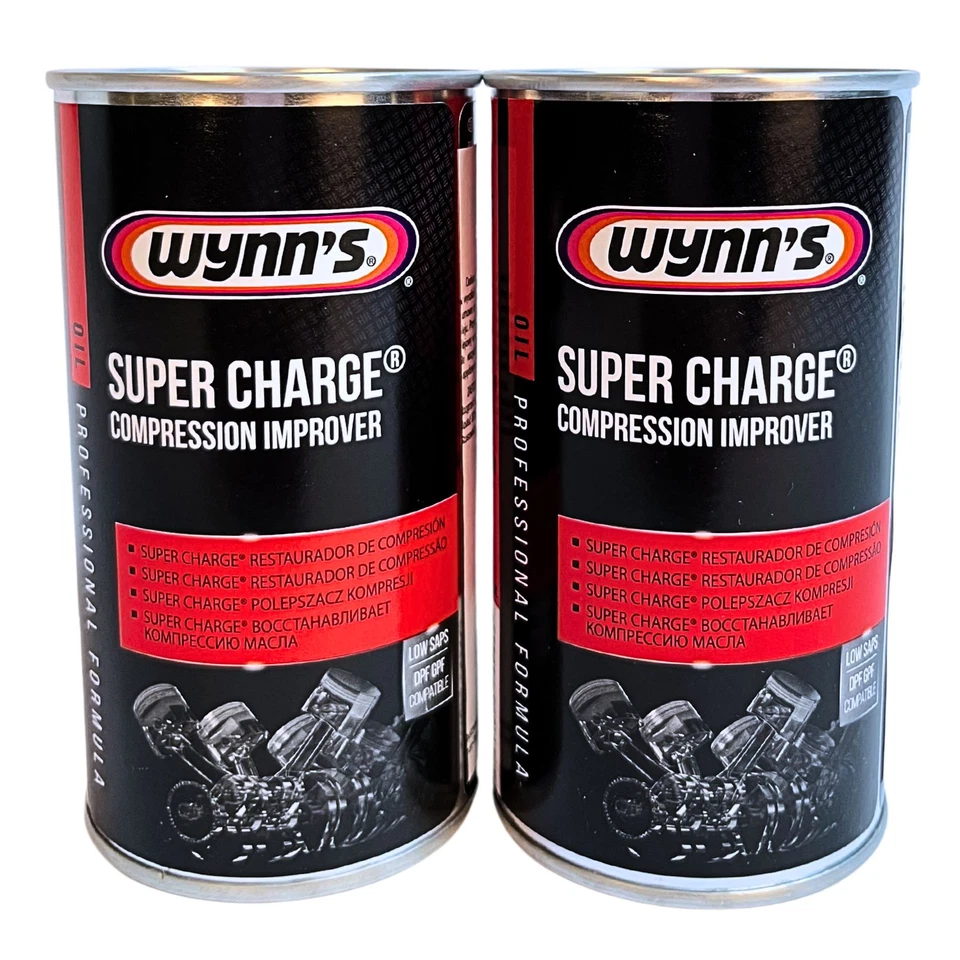 2x 325ml WYNNS Super Charge Motorölzusatz Additiv Ölzusatz Weniger Ölverbrauch