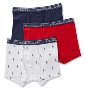 Polo Ralph Lauren Q16206 Mens Multi Classic Fit Cotton Trunks 3-Pack Size M - Picture 1 of 3