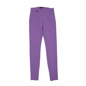 Pantaloni elasticizzati PINKO donna nuovi con etichette XXS XS 00 0 38 viola logo metallo cerniera laterale - Foto 1 di 12
