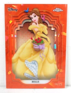 Disney Topps Sapphire #49 Belle 14/25 Orange Refractor From Beauty & The Beast - Picture 1 of 2