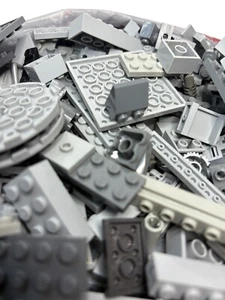 1 Pfund Menge Lego Stck. & Stücke Panel Platten Steine etc. graue Farbe - Bild 1 von 7