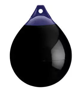 Polyform A-3 Buoy 2 each! Black with Navy Blue Rope Hold 17" X 23" 33-565-951 - Picture 1 of 3