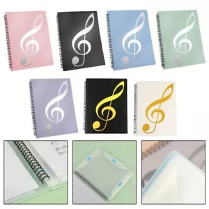 Flexible 40 Pages Piano Music Score Folder Sheet Note Binder A4 Music Book Clip - Picture 1 of 22