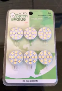 Ming's Mark 15006V Led Bulb G4 L Pins Dimmable, White 6 Pack - Picture 1 of 2