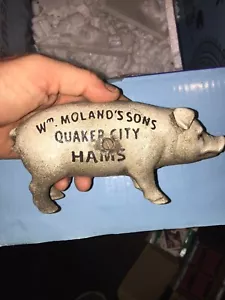 Alcancía cuáquera jamones cerdo cerdo coleccionista pátina cerdo cerdo cerdo cerdo cerdo fundido regalo WOW - Imagen 1 de 12