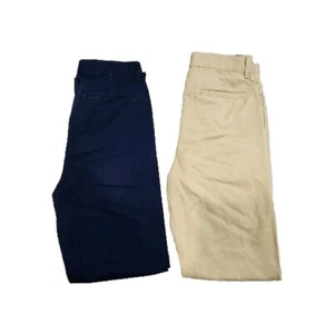 Lot Of 2 The Children’s Place Boys Size 16 Khaki And Navy Dress Pants  - Picture 1 of 9