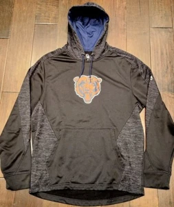 Majestic Thermabase Chicago Bears Black & Gray Hoodie - Men's Large - Picture 1 of 5