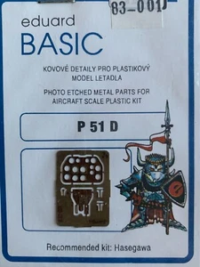 1/48 Eduard P-51D MUSTANG INSTRUMENT PANEL Photo Etch w/Acetate Detail  PE OOP - Picture 1 of 1