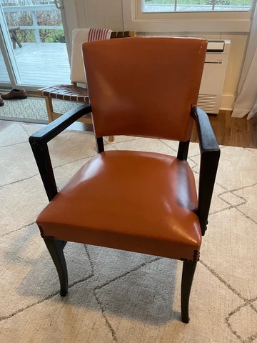 Set of six dining chairs -- pink, in great shape, from 1930s Cover