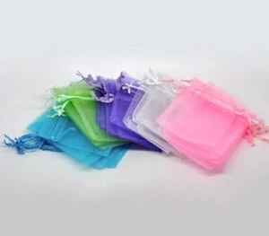 Nuevo 100 Piezas 2" x 3" MINI Bolsas de Organza Boda Fiesta Favor Regalos 5 Colores - Imagen 1 de 2