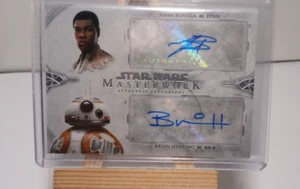 2018 Topps Star Wars Masterwork Dual Auto Boyega as Finn & Herring as BB-8 45/50 - Picture 1 of 5