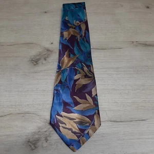Oleg Cassini Tie Necktie Blue Purple Multicolor 56" 1/4 See Photos - Picture 1 of 12