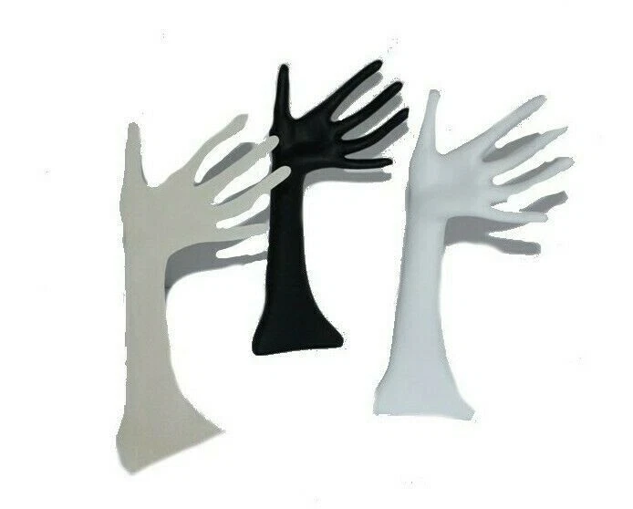 Espositore anello h 300 mm in resina verniciata trasparente bianca E904 - Immagine 1 di 1