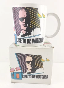 Vintage 1988 Max Headroom Kaffeebecher "Like To Be Watched" Chrysalis Programmierung 12 Unzen - Bild 1 von 8