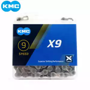 KMC X9 9 Speed Chain fit Shimano SRAM MTB Hybrid Road Bike 116L Silver/Grey - Picture 1 of 2