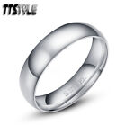 TTStyle 6mm Round Stainless Steel Band Ring Size 6-15 NEW Arrival