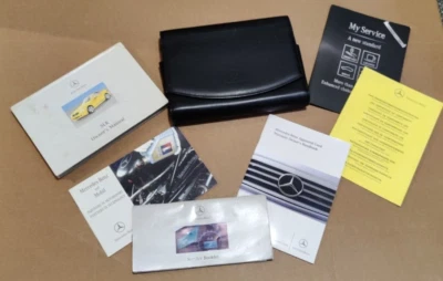 MERCEDES SLK 2000 -2004 ORIGINAL BLACK LEATHER CASE INC MANUAL SERVICE BOOK USED - Image 1 of 4