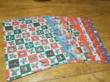 1970s Vintage Christmas Wrapping Paper - 10 Sheets New Original Stock