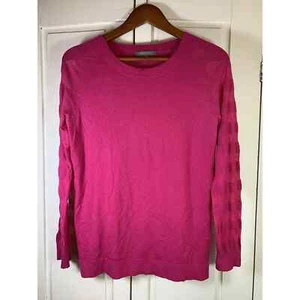 Neiman Marcus Cashmere Collection Sweater Womens Small Pink Valentines Day READ - Picture 1 of 16