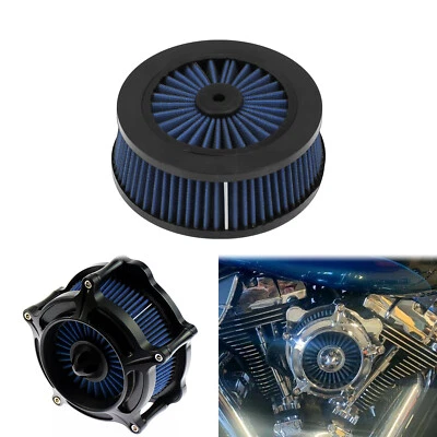 Blue Air Filter Cleaner Replacement Element Fit For Harley Touring Sportster XL - Image 1 of 4