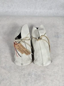 Scarpe vintage Pedi-Bares in pelle per neonati bianche vedi foto - Foto 1 di 7