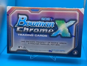 2021 Bowman Chrome X Baseball Hobby Box - Topps Sealed Encased Card Free Ship - Picture 1 of 2