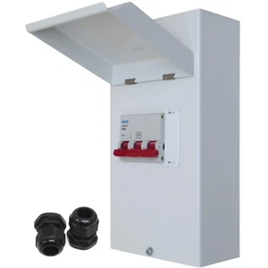 Metalclad Isolator Switch 100A or 125A 3 Pole Metal Enclosure 100 Amp 125 Amp - Picture 1 of 25