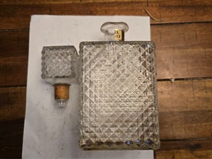 Vintage “ Four Roses “ Empty Decanter Bottle Bourbon Diamond 9.5" X 4" X 3.5" - Picture 1 of 5