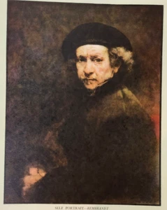 Rembrandt Van Rijn Painter Self Portrait Vintage 1931 Art Magazine Print - Picture 1 of 7