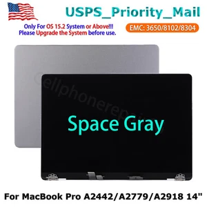 Space Gray LCD Screen Display Assembly for MacBook Pro A2442/A2779/A2918 14" US - Picture 1 of 7