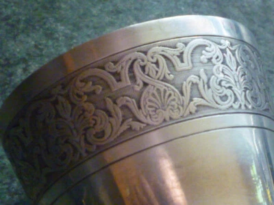 PUIFORCAT TIMBALE GOBELET ARGENT MASSIF POINCON MERCURE  92,7 GRS DAVID BREISCH - Photo 1/4