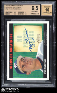 Ryan Zimmerman BGS 9.5 w 10 Auto: 2005 Bowman Heritage Signs of Greatness POP 4