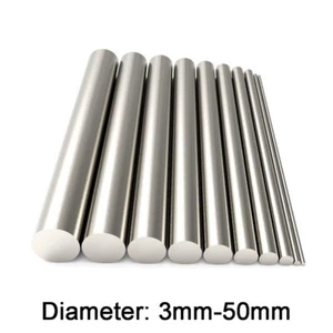 304 Stainless Steel Round Bar Rod Dia 3mm 4mm 5mm 6mm 8mm to 50mm DIY Metal Rods - Picture 1 of 9