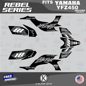 Graphics Kit for YAMAHA YFZ 450 2004-2008 CARB YFZ450 Rebel - WHITE - Picture 1 of 6