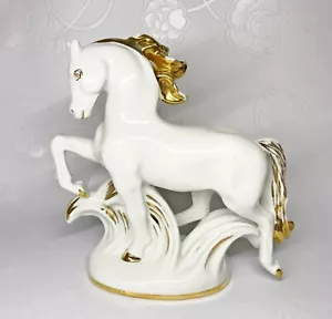 Soviet vintage Porcelain figurine Horse LFZ Lomonosov Porcelain Factory Pottery - Picture 1 of 11