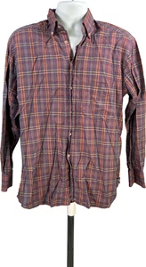 Paul Stuart Men’s Purple Multicolor. Plaid Long Sleeve Button Up Shirt - L - Picture 1 of 3