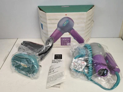 Secador de pelo plegable vintage Conair RD2 Design Line 1600 (púrpura) - NUEVO/CAJA ABIERTA Foto 1 de 4