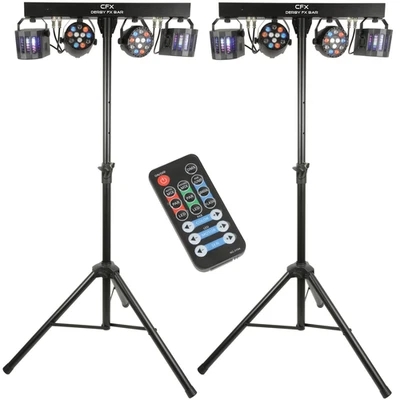 PAIR - CFX Derby FX Bar LED Party Bar with Stand All-in-one Lighting System - Image 1 of 4