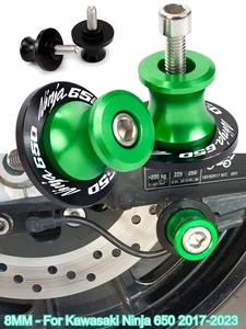 M8 Aluminum For Kawasaki Ninja 650 NINJA650 Swingarm Spools Slider Stand Screws - Picture 1 of 29