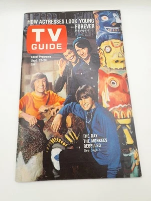 TV Guide The Day The Monkees Rebelled Sept 1967 Original Cast on Cover EXCELLENT - Image 1 of 4