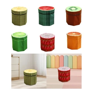 Folding Storage Ottoman Foot Rest Stool Space Saving Foldable - Picture 1 of 43