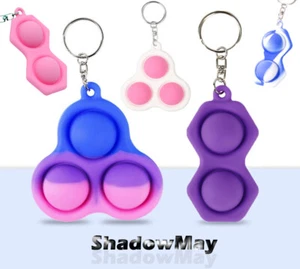 Mini Sensory Fidget Toy Simple Dimple Keychain ADHD Game Stress Relief Kids Gift - Picture 1 of 27