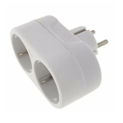 Doppelstecker Mehrfachstecker DuoStecker 2-fach Multistecker Horizontal◇ - Bild 1 von 4