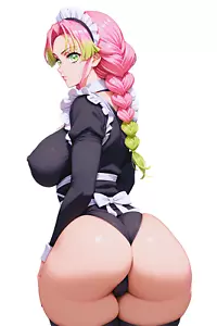 Pegatina de anime resistente a la intemperie Mitsuri Demon Slayer KNY 6" Waifu calcomanía de coche - Imagen 1 de 1
