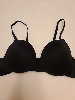 CATHERINE MALANDRINO Black Padded Underwire Bra; Size 44D EXCELLENT CONDITION  - Image 1 of 4