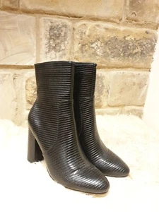 Ladies Black Miss Selfridges Faux Leather Ankle Boots UK Size 5 EU 38 - Picture 1 of 14