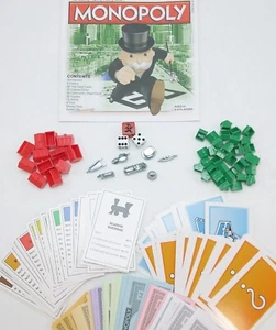 Monopoly Brettspiel Ersatzteile Spielmarken Würfel Geld Eigentum Karten Häuser - Bild 1 von 6